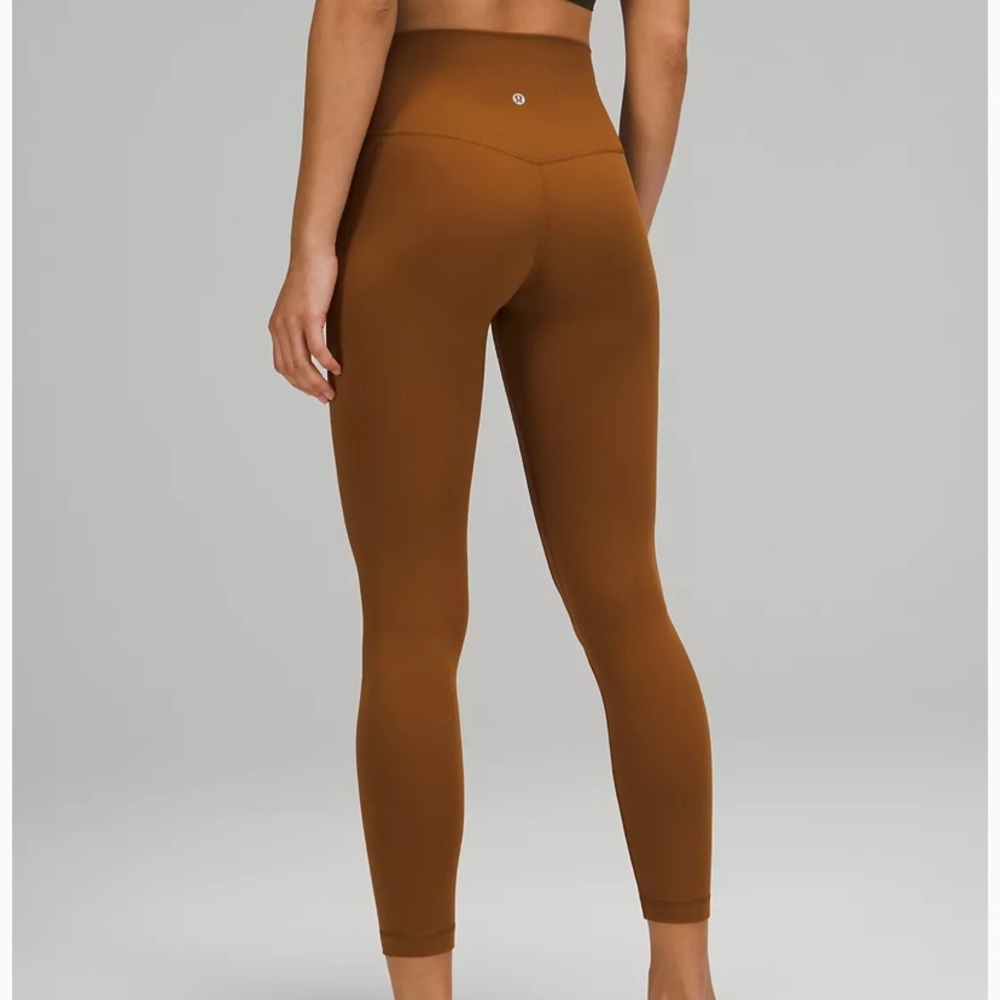 NEW WITH TAGS lululemon Align High-Rise Leggings 25” Copper Brown Yoga Size 20